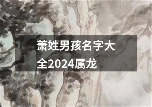 萧姓男孩名字大全2024属龙