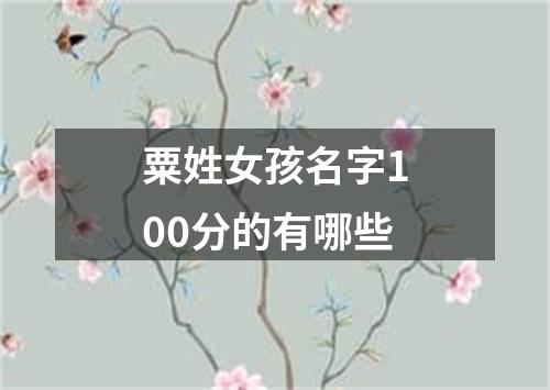 粟姓女孩名字100分的有哪些