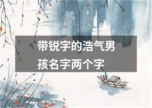 带锐字的浩气男孩名字两个字