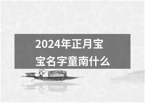 2024年正月宝宝名字童南什么