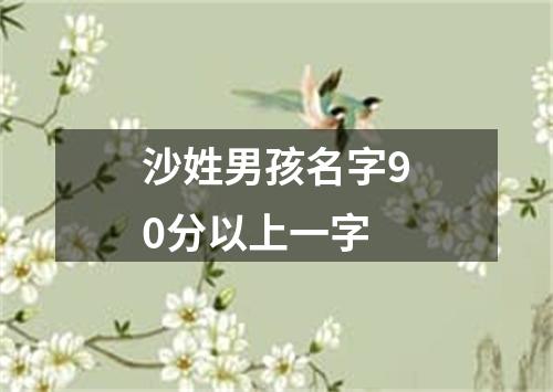 沙姓男孩名字90分以上一字