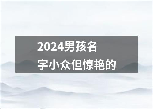 2024男孩名字小众但惊艳的