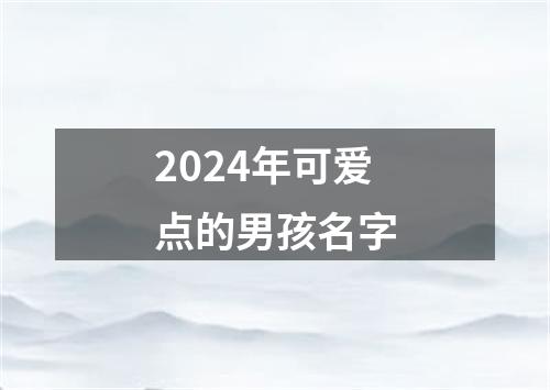 2024年可爱点的男孩名字