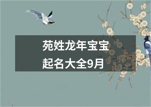 苑姓龙年宝宝起名大全9月