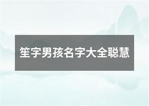 笙字男孩名字大全聪慧