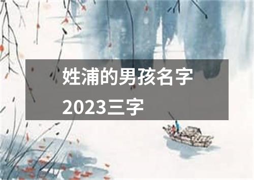 姓浦的男孩名字2023三字