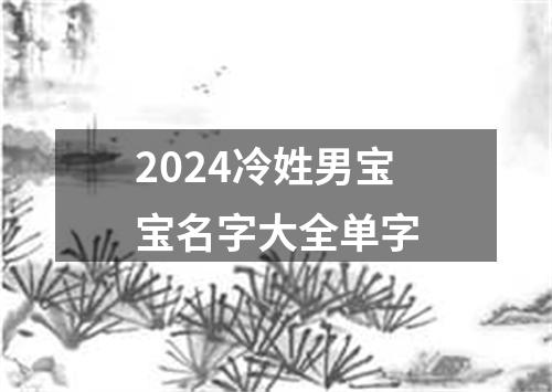 2024冷姓男宝宝名字大全单字