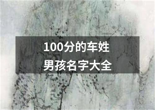 100分的车姓男孩名字大全