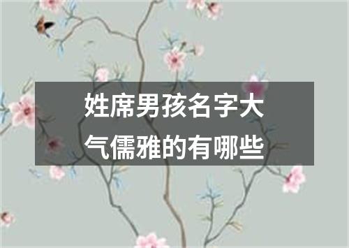 姓席男孩名字大气儒雅的有哪些