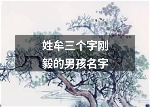 姓牟三个字刚毅的男孩名字