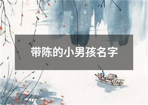 带陈的小男孩名字