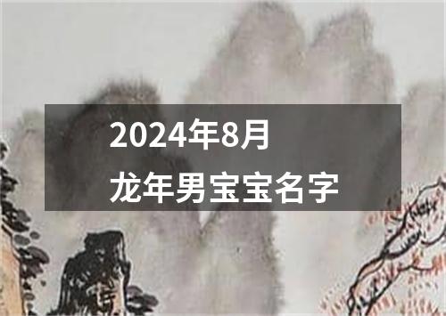 2024年8月龙年男宝宝名字