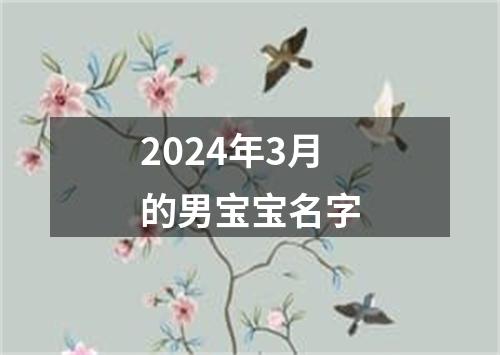 2024年3月的男宝宝名字