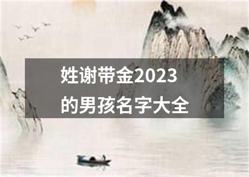 姓谢带金2023的男孩名字大全