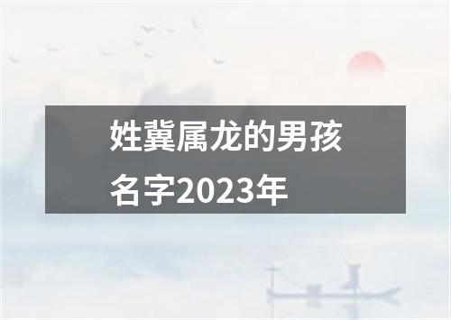 姓冀属龙的男孩名字2023年