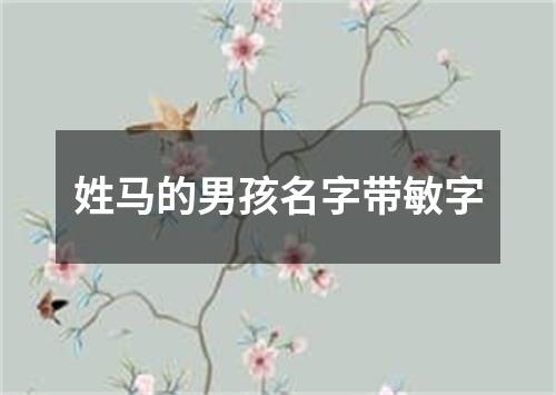 姓马的男孩名字带敏字