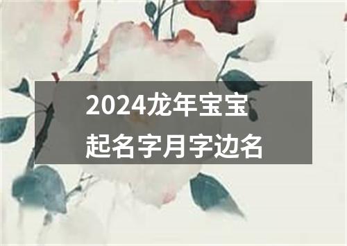 2024龙年宝宝起名字月字边名