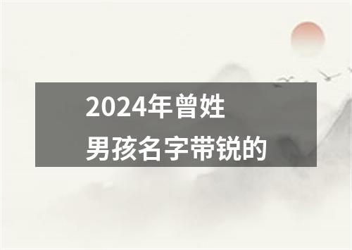 2024年曾姓男孩名字带锐的