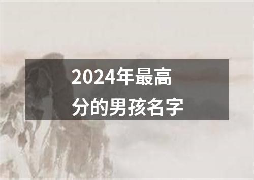 2024年最高分的男孩名字