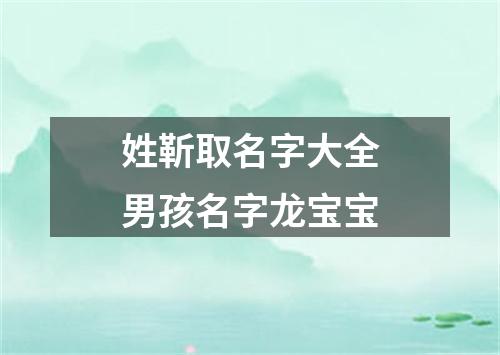 姓靳取名字大全男孩名字龙宝宝