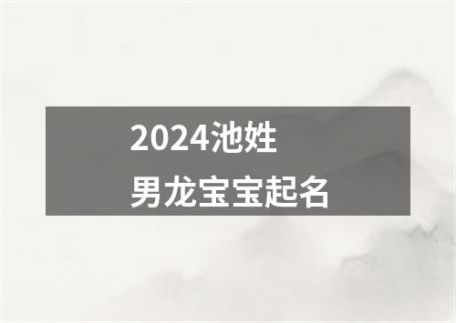 2024池姓男龙宝宝起名