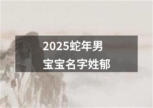 2025蛇年男宝宝名字姓郁