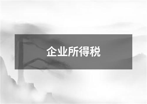 企业所得税