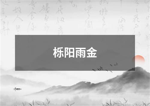 栎阳雨金