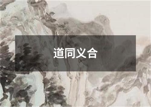 道同义合