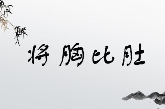 将胸比肚