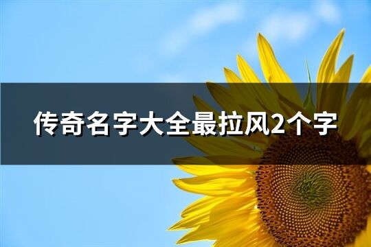 传奇名字大全最拉风2个字(共635个)