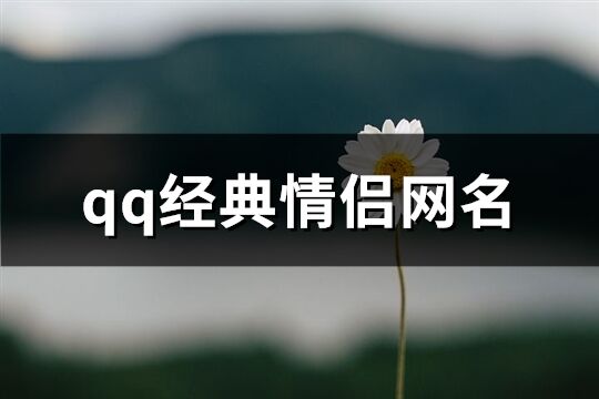 qq经典情侣网名(68个)