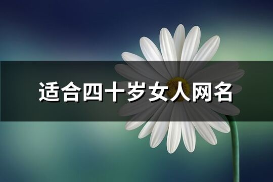 适合四十岁女人网名(共73个)