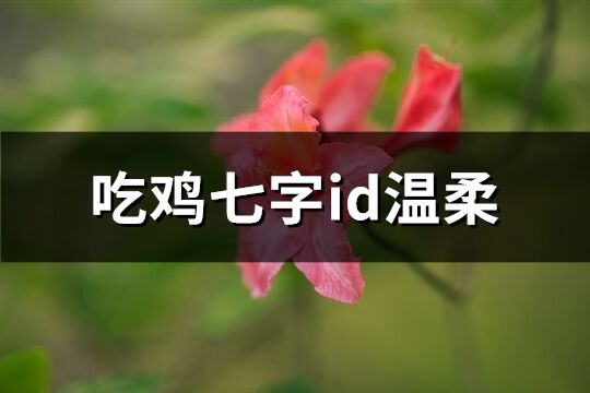 吃鸡七字id温柔(共95个)