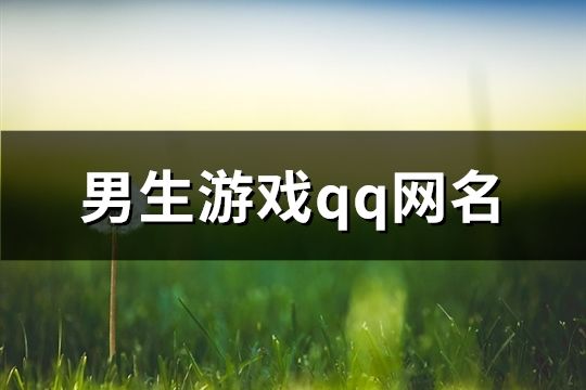 男生游戏qq网名(187个)