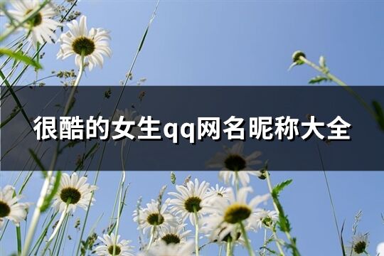 很酷的女生qq网名昵称大全(共222个)