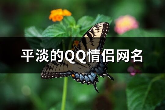 平淡的QQ情侣网名(共65个)