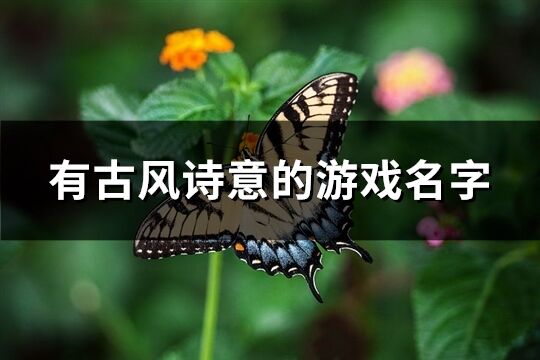 有古风诗意的游戏名字(优选984个)