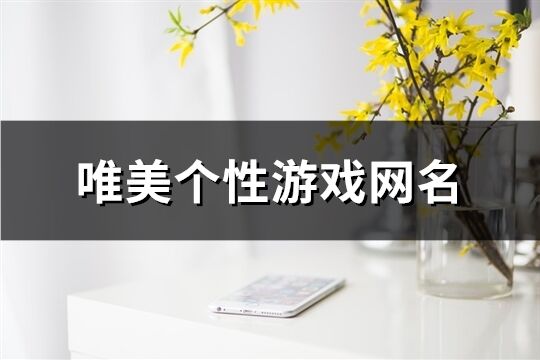 唯美个性游戏网名(共511个)