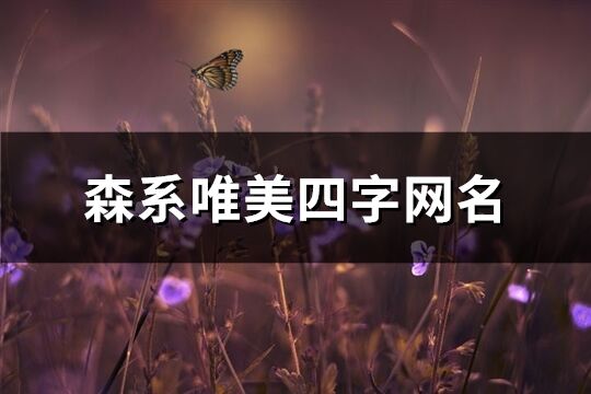 森系唯美四字网名(精选461个)