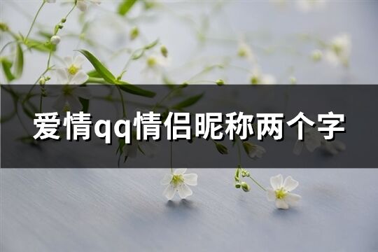 爱情qq情侣昵称两个字(共186个)