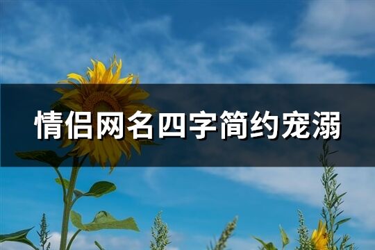 情侣网名四字简约宠溺(84个)