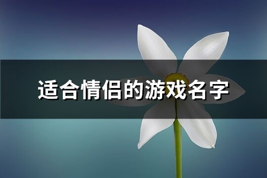 适合情侣的游戏名字(共78个)