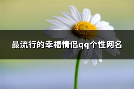 最流行的幸福情侣qq个性网名(精选225个)