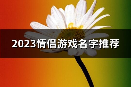 2023情侣游戏名字推荐(347个)