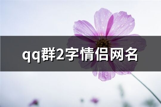 qq群2字情侣网名(精选92个)