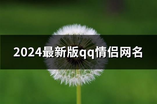 2024最新版qq情侣网名(共789个)