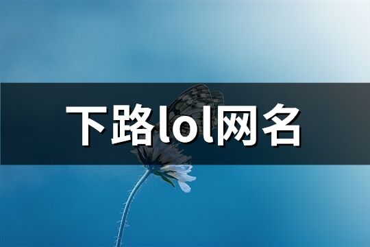 下路lol网名(1594个)