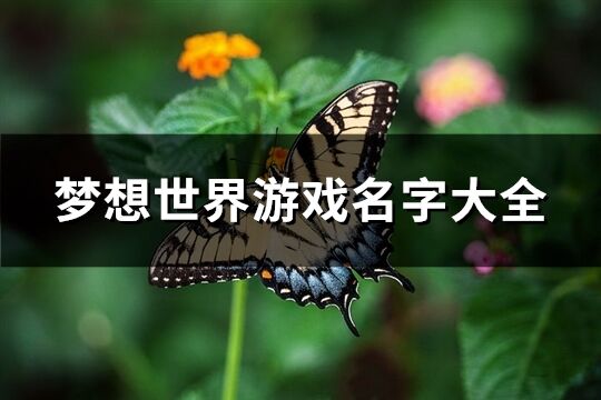 梦想世界游戏名字大全(134个)