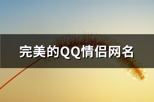 完美的QQ情侣网名(共123个)